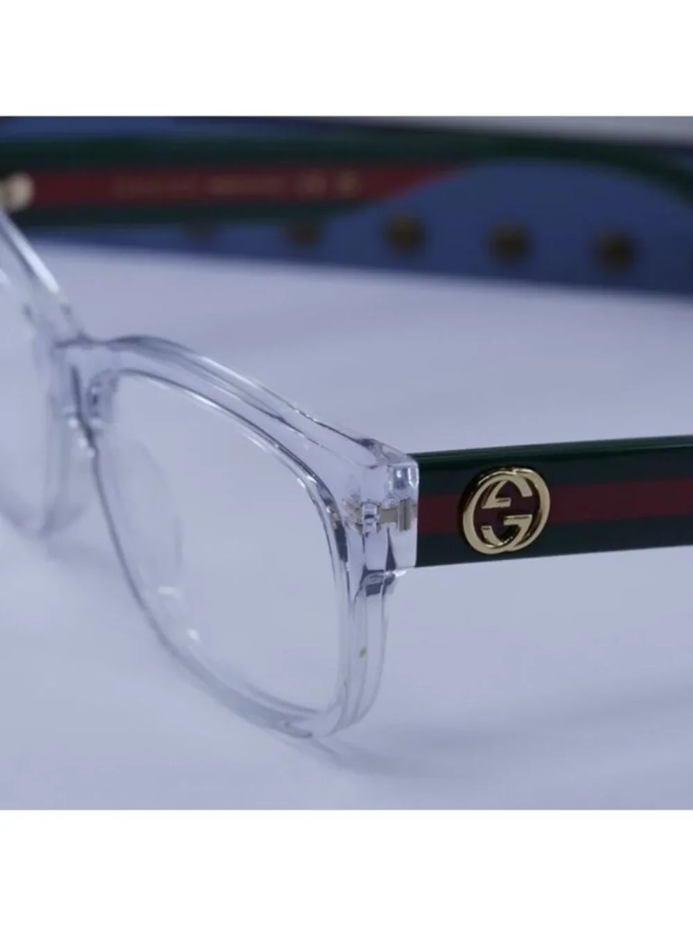Gucci GG0278O 016 Rectangle Eyeglasses 55mm - Crystal/Green/Red